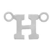 6x10mm 925 Sterling Silver Alphabet Letter spacer - H x1