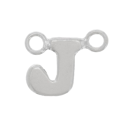 6x8mm 925 Sterling Silver Alphabet Letter spacer - J x1