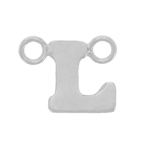 6x7.5mm 925 Sterling Silver Alphabet Letter spacer - L x1