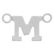 6x11mm 925 Sterling Silver Alphabet Letter spacer - M x1|raw }}