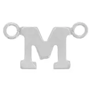 6x11mm 925 Sterling Silver Alphabet Letter spacer - M x1