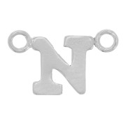 6x10mm 925 Sterling Silver Alphabet Letter spacer - N x1