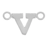 6x11mm 925 Sterling Silver Alphabet Letter spacer - V x1