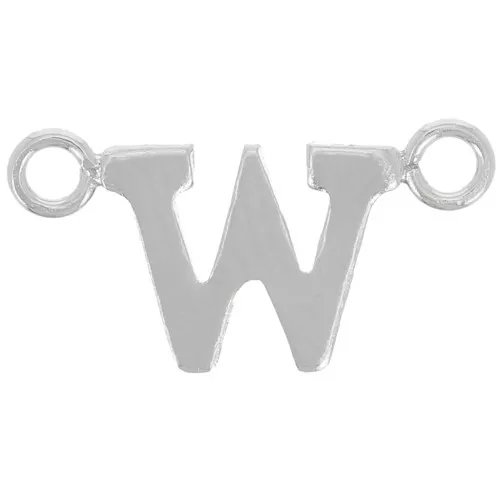 6x12mm 925 Sterling Silver Alphabet Letter spacer - W x1