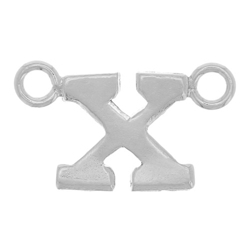 6x10mm 925 Sterling Silver Alphabet Letter spacer - X x1