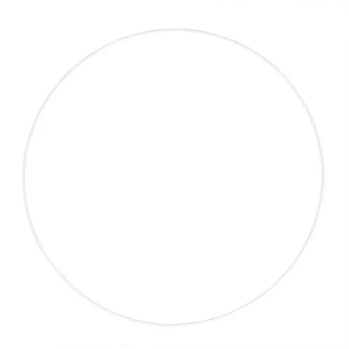 45cm Metal circle for Dreamcatcher Suspension and Lamps - white x1