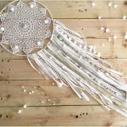 45cm Metal circle for Dreamcatcher Suspension and Lamps - white x1