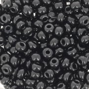 Preciosa Seed Beads 6/0 4 mm - Jet Opaque x20g