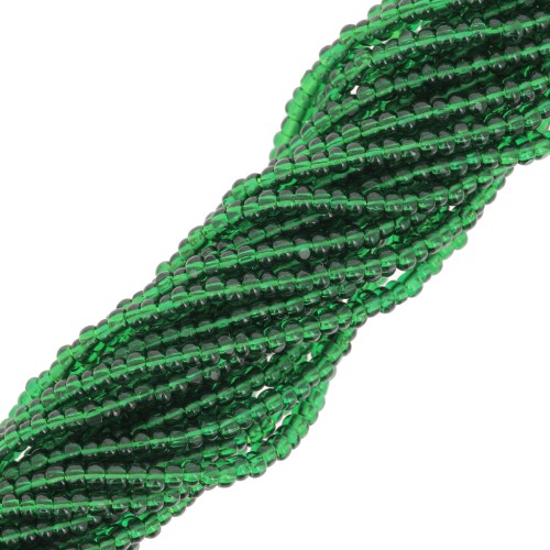 Preciosa 11/0 Charlotte cut seed beads - Transparent Green x20g