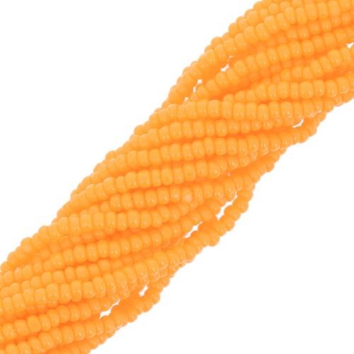 Preciosa 11/0 Charlotte cut seed beads - Opaque Orange x20g