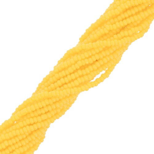Preciosa 13/0 Charlotte cut seed beads - Opaque dark yellow x20g
