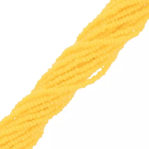 Preciosa 13/0 Charlotte cut seed beads - Opaque dark yellow x20g