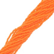 Preciosa 15/0 Charlotte cut seed beads - Opaque Dark Orange x9g