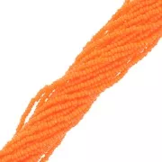Preciosa 15/0 Charlotte cut seed beads - Opaque Dark Orange x9g
