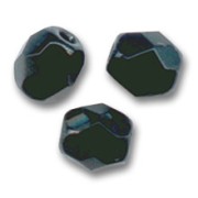 Fire Polished faceted round beads 6mm Jet  x25|raw }}