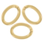 14x10x2mm 304L stainless steel Open oval rings - Gold Tone x6|raw }}