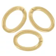 14x10x2mm 304L stainless steel Open oval rings - Gold Tone x6