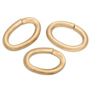 Open oval rings 14x9x2 mm - 304 Gold stainless steel x6