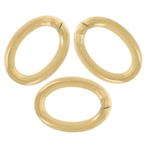 14x10x2mm 304L stainless steel Open oval rings - Gold Tone x6
