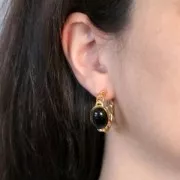 27mm Stainless steel 304L Chain hoop for 14x10mm cabochon x2