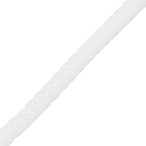 5mm braided polyester cord - White x1m