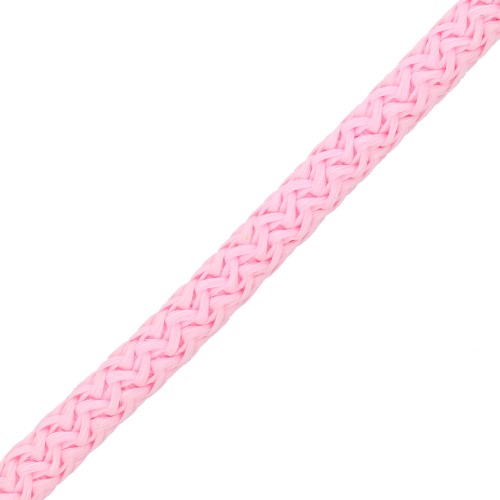 5mm braided polyester cord - Light pink x1m