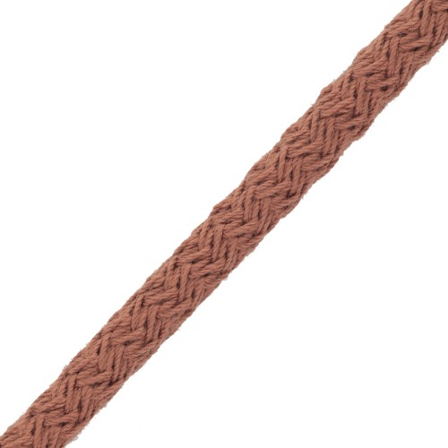 5mm braided polyester cord - Brown x1m