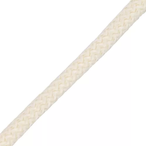 5mm braided polyester cord - Ivory x1m