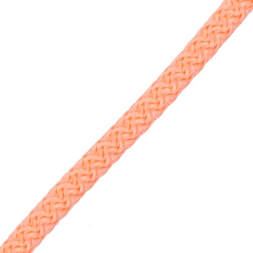 5mm braided polyester cord - Salmon x1m