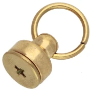 9x8mm Ring Rivets for Cell Phone Cases - Gold-Plated 304L Stainless Steel x2