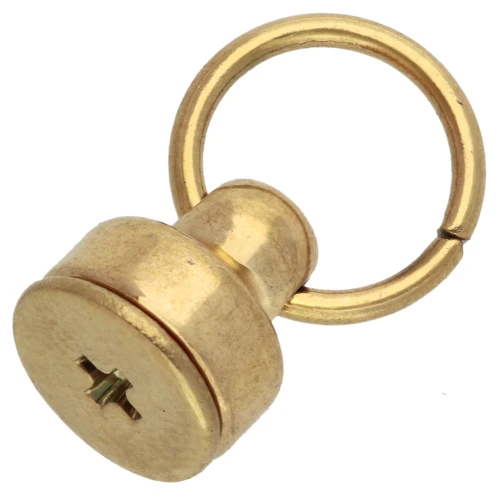 9x8mm Ring Rivets for Cell Phone Cases - Gold-Plated 304L Stainless Steel x2