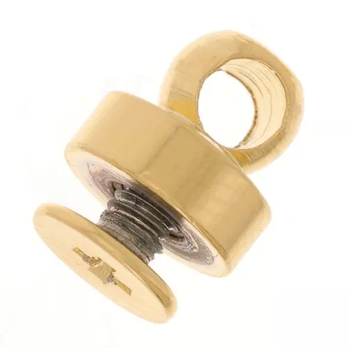 9x8mm Rivets for cell phone case and handbag - fine gold plated x2