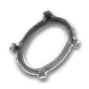 Cabochon setting PureCrystal 4120 oval-shaped 18x13mm Antic silver|raw }}