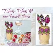 7x5mm Glass beads Samos® by Puca® - Opaque Green Turquoise Rembrandt x10g