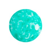 18mm Round glass cabochon by Puca® - Milky Green Turquoise x1