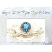 18mm Round glass cabochon by Puca® - Milky Light Amethyst x1