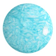 25mm Round glass cabochon by Puca® - Milky Turquoise x1