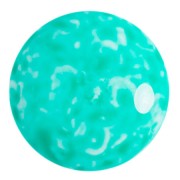 25mm Round glass cabochon by Puca® - Milky Green Turquoise x1|raw }}
