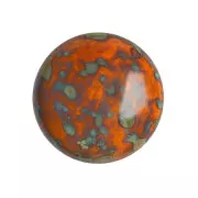 18mm Glass round cabochon by Puca® - Frost Tangerine Travertin x1