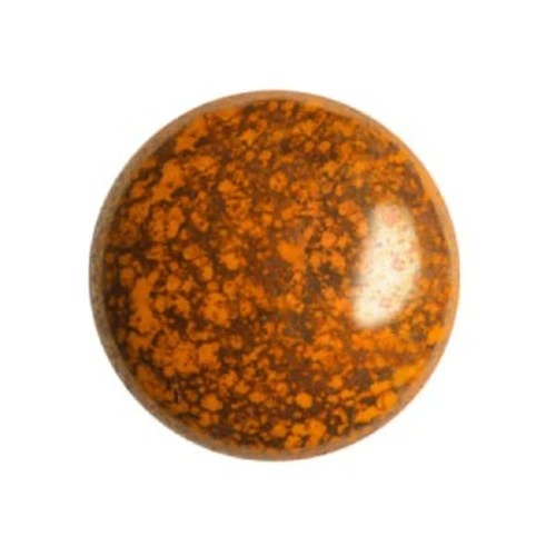 18mm Round glass cabochon by Puca® - Frost Tangerine Bronze x1