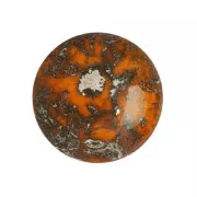18mm Round glass cabochon by Puca® - Frost Tangerine New Picasso x1