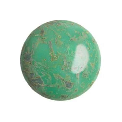 18mm Round glass cabochon by Puca® - Frost Jade Travertin x1