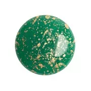 18mm Round glass cabochon by Puca® - Frost Jade Gold Splash x1