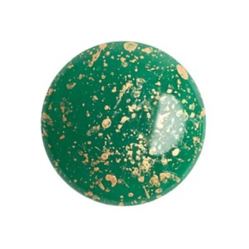 18mm Round glass cabochon by Puca® - Frost Jade Gold Splash x1