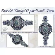 18mm Round glass cabochon by Puca® - Frost Jade Gold Splash x1