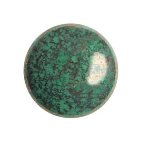 18mm Round glass cabochon by Puca® - Frost Jade Bronze x1