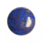 18mm Round glass cabochon by Puca® - Frost Royal Blue Bronze x1