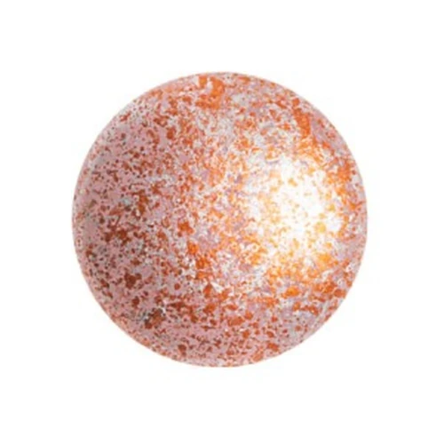 18mm Round glass cabochon by Puca® - Frost Sweet Pink Tweedy x1