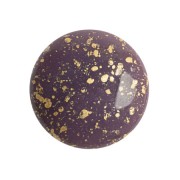 18mm Round glass cabochon by Puca® - Frost Parme Gold Splash x1