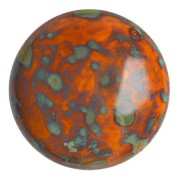 25mm Glass round cabochon by Puca® - Frost Tangerine Travertin x1|raw }}